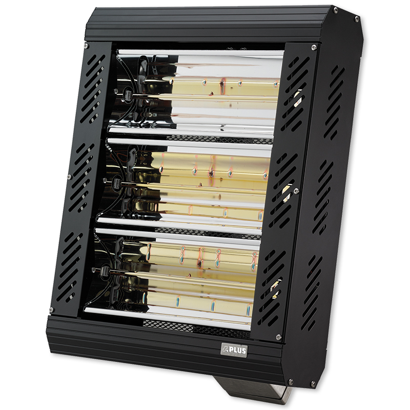 Radiant électrique halogène REH 1500 L - mural ou plafond - inox ou aluminium peint - 1,5 kW/230V mono - L470 x H135 x P65 mm_0
