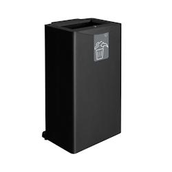 Stil Casa conteneur de collecte des déchets, acier peint, 44,5x35xh. 84 cm, ouverture frontale, pictogramme magnétique, 90 litres, noir. - 747N_0