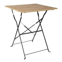 Table de terrasse carrée Bolero Perth effet bois - GAFU538_0