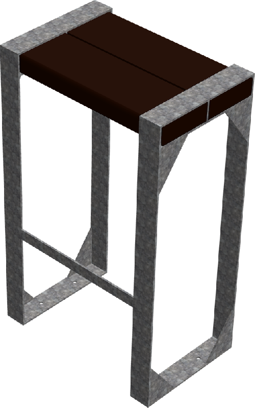 Tabouret haut D'ho - Espace Renard fabricant et installateur - Réf : DH16_0