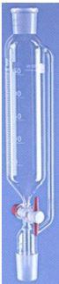 Ampoule cylindrique graduée isobare - clé téflon - 500 ml - voie 4 - EC 29/32 F&M - cyl Ø 65_0