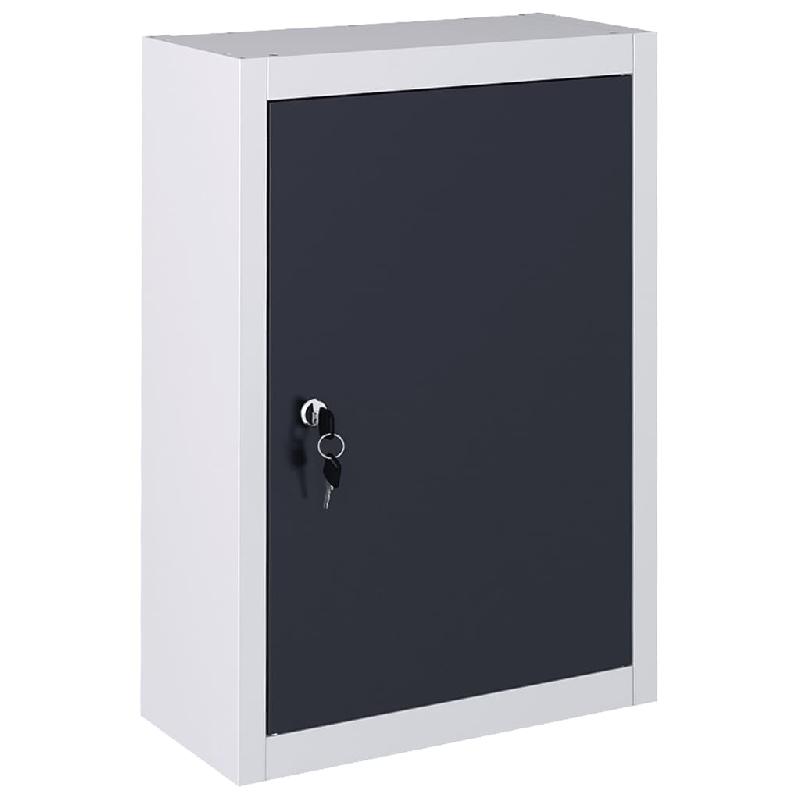 Armoire à outils murale - Organisateur d'outils - Style industriel métal gris et noir - 60 cm - Réf : 02_0003807_0