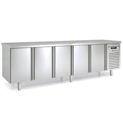 CORECO Meuble Gn1/1 Traversant - 10 Portes Pleines - -2/+8 - 2695X780X850 - Interieur Et Exterieur Aisi 304 - Portes Embouties Inox MFCG-300 - Acier i_0