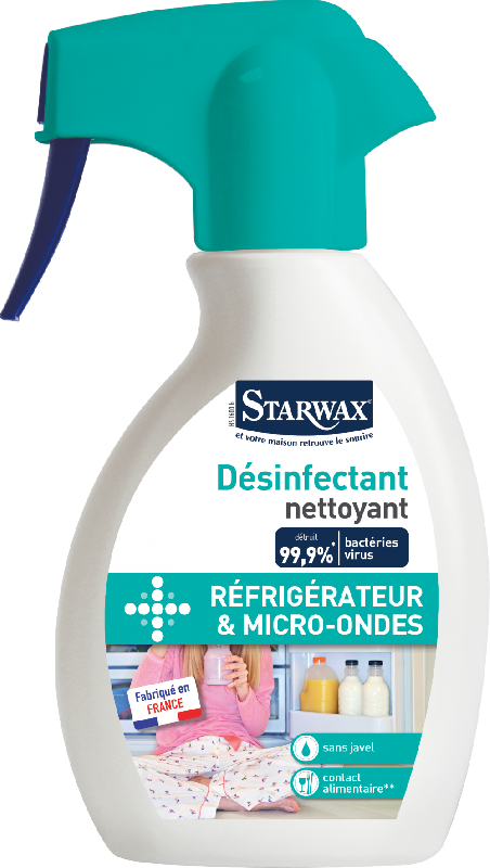 Désinfectant spécial électro-ménager STARWAX 0.25 L - Sans javel, apte au contact alimentaire_0