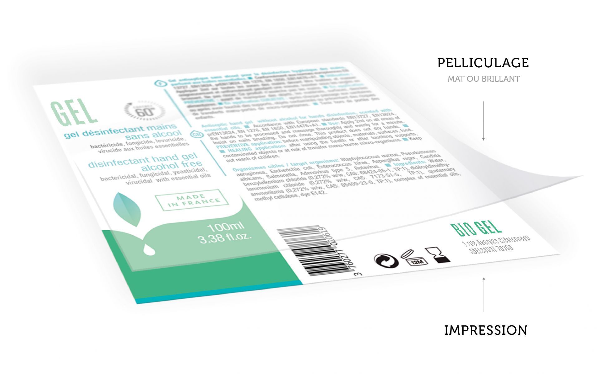 Étiquette pelliculée protégée – protection contre l'abrasion et les agressions extérieures_0