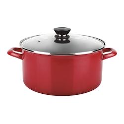 FAGOR - Optimax Cooker + Couvercle Rouge Acier Aisi 430 Fagor Ø26X14Cm - 8429113800932_0