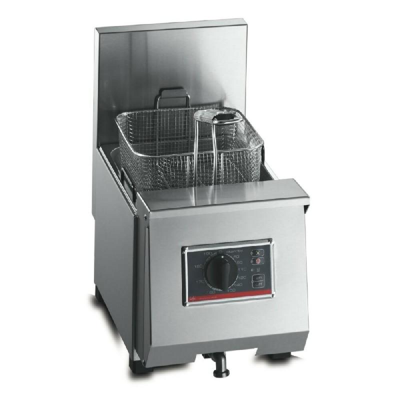 Friteuse pour comptoir 1 panier électrique 7l avec vidange - 270x475x455 mm - FF-650946_0