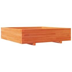 Helloshop26 - Jardinière bac lit surélevé plantes fleurs terrasse jardin cire 100 x 100 x 26,5 cm bois de pin massif marron 02_0038421 - 3000217663859_0