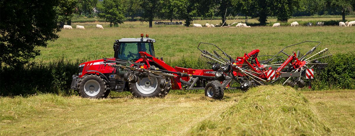 MF RK 361 DN - Andaineur monorotor Massey Ferguson - 3,6 m - Attelage 3 points, tête pivotante_0