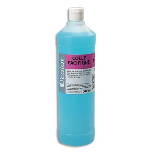 O'color 1 litre - Colle synthétique forte, transparente, non toxique, lavable à l'eau - Pour papiers et cartons_0