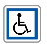 Panneau de signalisation indication Installations accessibles aux PMR - CE14_0