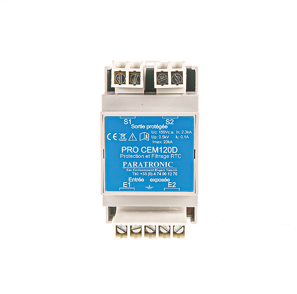 Protections foudre & CEM - Pro CEM120D - téléphonie RTC avec boîtier pour rail DIN_0
