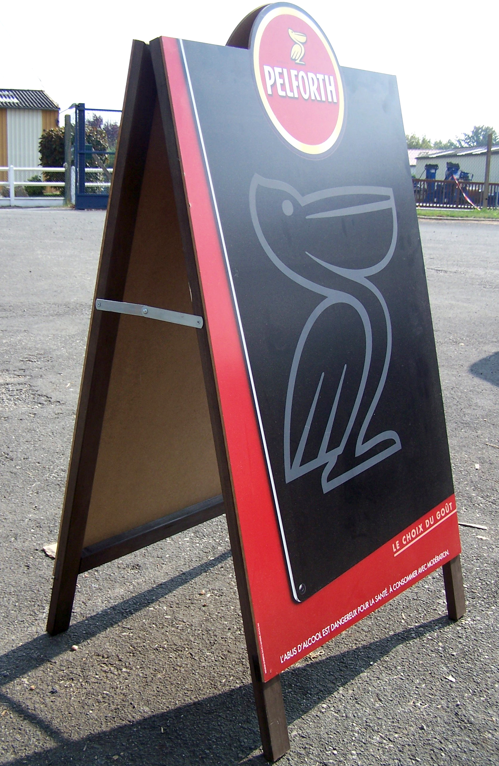 Stop trottoir chassis personnalisable - 2 faces ardoises - 550x1140mm ou 500x900mm - SERIFRANCE_0