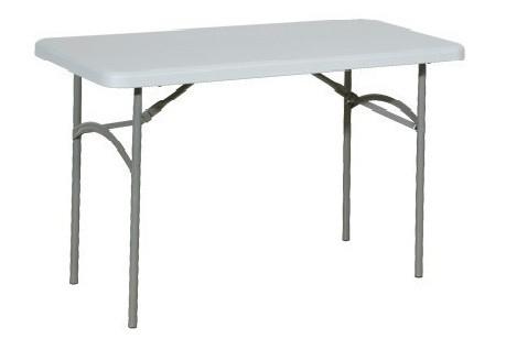 Table pliante petit modèle - polyéthylène léger et robuste - 122x61x74,5 cm_0