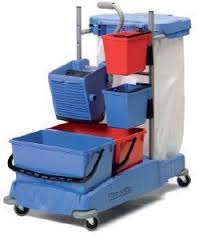 Chariot de ménage et lavage compact VCN1404 Numatic - 2 seaux 5L, collecteur universel, plateforme Structofoam_0