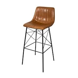 Anticline Créations Fauteuil de bar couleur cognac L46 X P47 X H102 Assise H76 - marron CS1165_0
