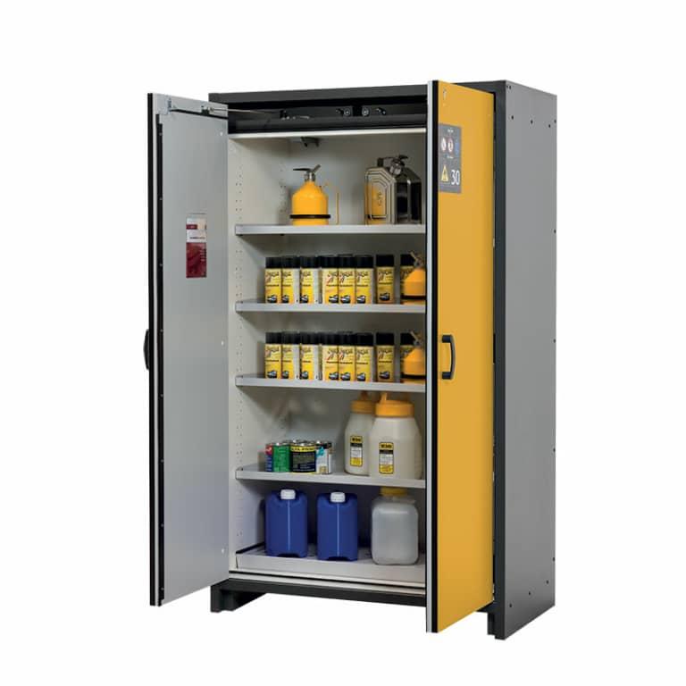 Armoire de sécurité en acier double paroi pour le stockage de produits inflammables coupe-feu 30 minutes_0