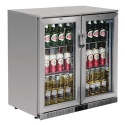 Arrière-bar 2 Portes Pivotantes Inox 208L – LED – 2-8°C – Polar G - FBGL008_0