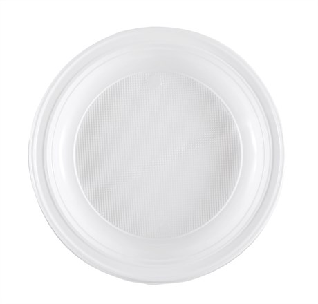 ASSIETTE ÉCONOMIQUE RONDE D.20.5 CM PS BLANC (VENDU PAR 1000)