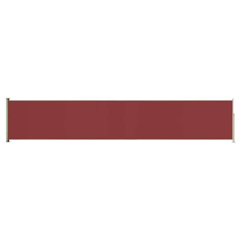 AUVENT PARAVENT STORE BRISE-VUE LATÉRAL RÉTRACTABLE DE PATIO JARDIN TERRASSE BALCON PROTECTION VISUELLE ÉCRAN 117 X 600 CM ROUGE 02_0007218_0