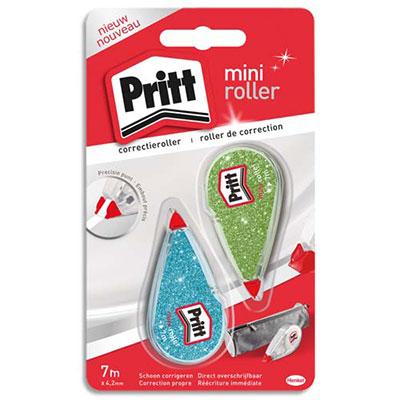 MINI ROLLERS DE CORRECTION PRITT PAILLETTE - 7M X 4,2MM - BLISTER DE 2