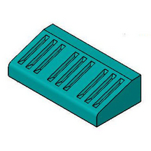 Bordure i1 25x13 0,50m striée granilux - Béton - Fabrication Française_0