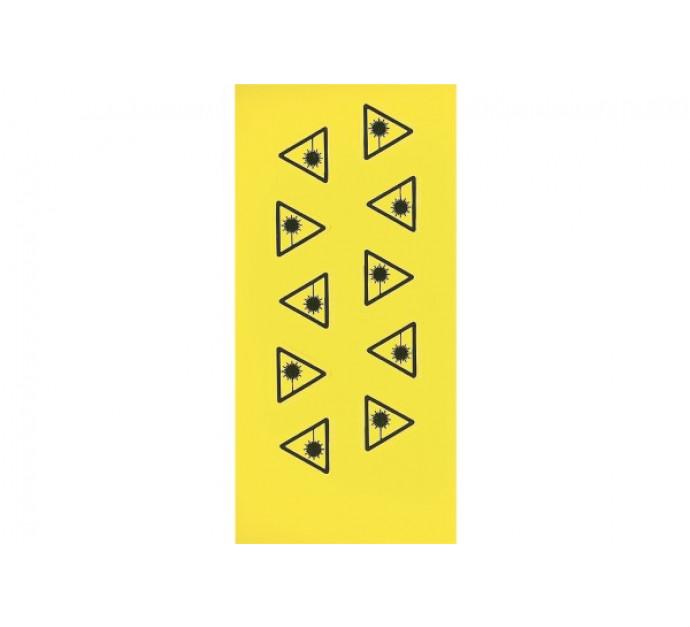 Étiquettes de danger laser - Lot de 10 planches avec 10 étiquettes par planche - Référence 815690_0