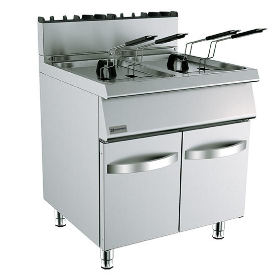 Friteuse gaz professionnelle sur soubassement fermé 2x 15 litres - 30 kw - MS78FRG15_0