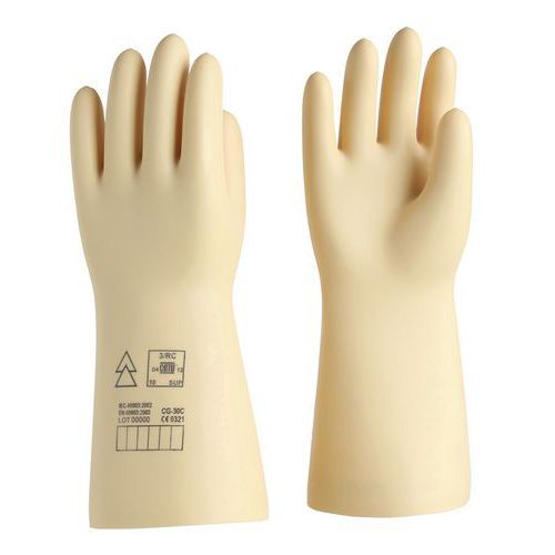 Gants d'électriciens normés, classe 2 et voltage 17000V - CATU