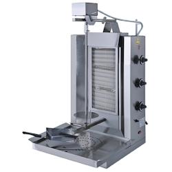 Gyros Grill à Gaz Professionnel - 30 kg - 3 zones de cuisson - Mastro - 0645760879758_0