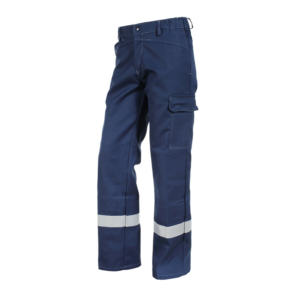 Pantalon avec bandes rétro TECHPROTECT tissu zone ATEX 300g (Marine) - PCPA15-T0 - Muzelle Dulac Hasson_0