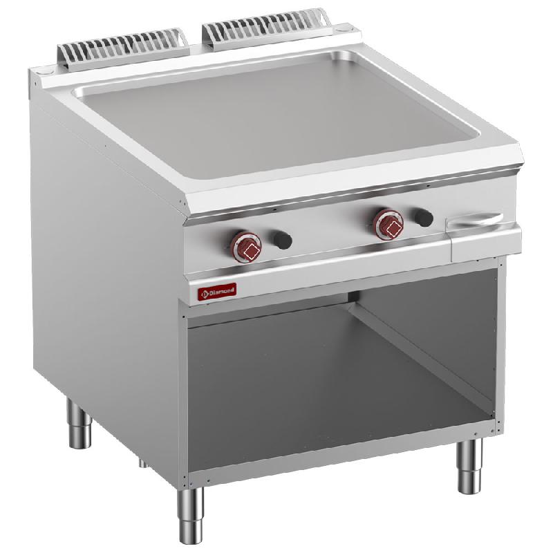 Plaque de cuisson gaz lisse sans armoire ouverte - G9/PLA8-N - Surface 770x610 mm - Professionnel restauration_0