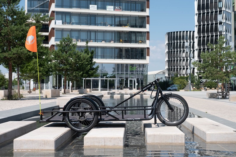 Remorque sans assistance électrique tractable à la main et par tout type de vélo -Capacité 200kg - CARLA pro - Noir_0