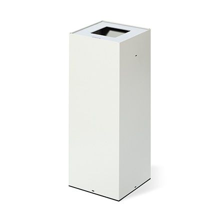 Riga Basic - Poubelle publique en acier inoxydable - Mobles114 - avec couvercle en acier peint à l'époxy_0