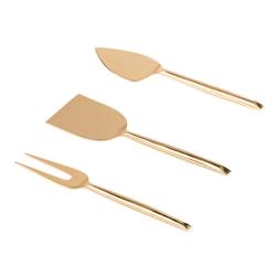 Service de 3 couteaux à fromage Elite - Or Autre Métal Table Passion 17x5 cm - doré métal 3106238530672_0