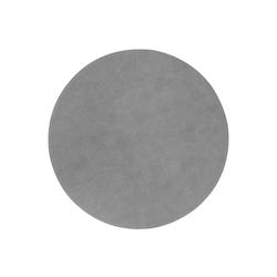 Stil Casa, set de 12 sous-plat unies, polyuréthane cousu, Ø 20 cm, finition dollar couleur grise. - STP20D-GRD_0