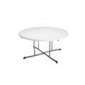 Table pliante Roma valise ronde - Diamètre 152 cm - Polyéthylène haute densité_0