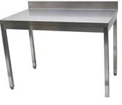 Tables adossées en inox Aisi 304 - Longueur de 60 à 380 cm - Profondeur de 60 à 140 cm - Piétement réglable et démontable_0