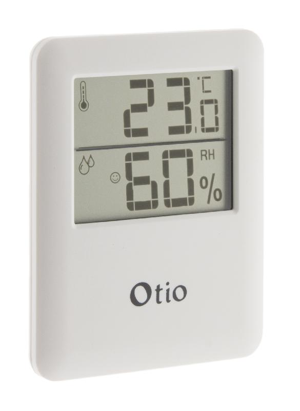 Thermomètre / Hygromètre intérieur magnétique - Blanc - Écran LCD - Indicateur tendance 12h - Otio_0