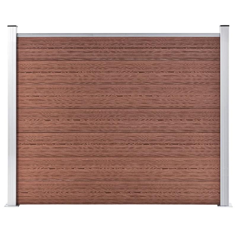 Vidaxl panneau de clôture wpc 180x146 cm marron 148980_0