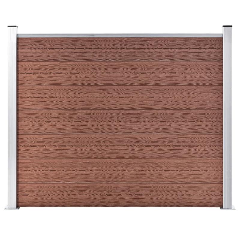 Vidaxl panneau de clôture wpc 180x146 cm marron 148980_0