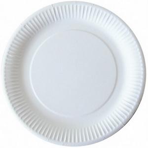 100 ASSIETTES À DESSERT JETABLES PLATES RONDES BLANCHES CARTON 18 CM