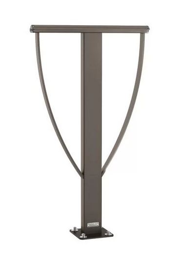 Appui vélo Lisbonne - sur platine ou scellement direct - faible encombrement - largeur 505 mm - hauteur 870 mm - tube acier 80 x 40 mm_1