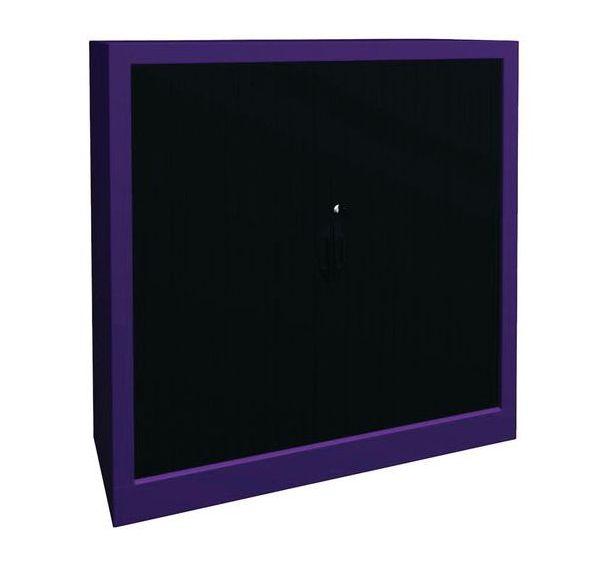 ARMOIRE À RIDEAUX LARGEUR 100 HAUTEUR 102 CM LILAS-ANTHRACITE - MANUTAN COLLECTIVITÉS