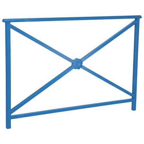 BARRIÈRE LISBONNE 1.50 M STRUCTURE ROSACE - ZINC BLEU 5010 - PROCITY