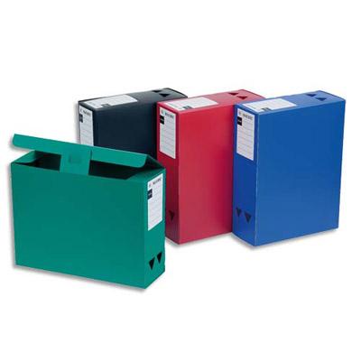 BOITE DE CLASSEMENT MAXIDOC EN POLYPROPYLENE 12/10EME - DOS 12 CM - COLORIS ASSORTIS OPAQUE - LOT DE 4