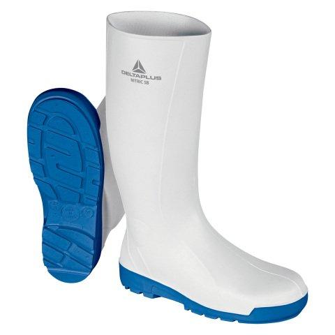 BOTTES DE SÉCURITÉ EN PVC DELTA PLUS NITRIC SBFO SRC BLANC - POINTURE 45