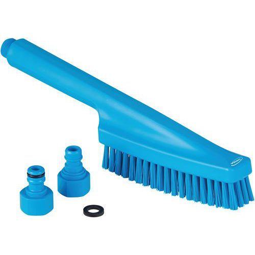 BROSSE À MAIN PASSAGE D’EAU 330 MM DUR BLEU - VIKAN