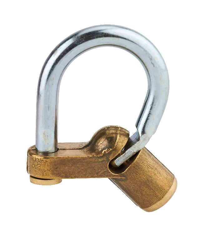 Cadenas d'artillerie 29 à talon coudé - anse acier triangle 5 mm - corps laiton massif - Thirard_0