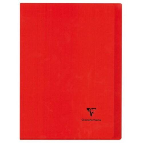 Clairefontaine Lot de 10 Cahier Kover Book 17x22, 96p./48 feuilles 90 g/m² piquées, couv. Opaque rouge, Séyès - 3037929514148_0